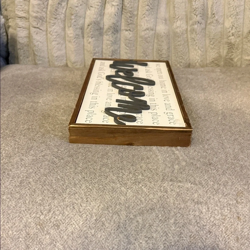 Farmhouse We Open Our Home in Love & Grace Framed Wall Sign Christian Home Decor - Picture 8 of 10
